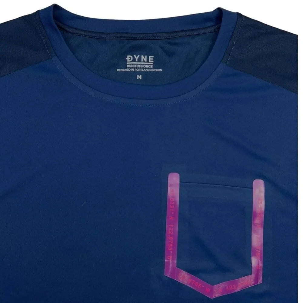 New Dyne Men US M Navy Blue T-Shirt Relaxed Fit Activewear - Picture 4 of 9